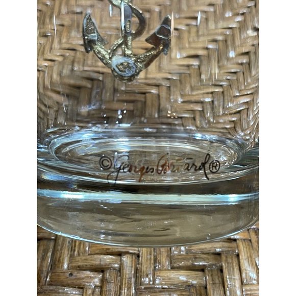 Vintage George Briard Gold Encrusted Anchor Old Fashion Glass - Picture 4 of 7